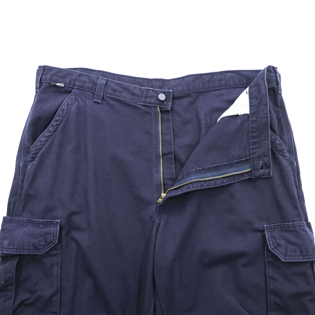 Carhartt Duck Cargo Work Pants XL Navy Cotton Flame Resistant FRB240-DNY