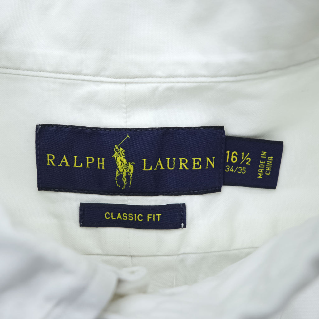 Ralph Lauren Classic Fit Oxford Button-Down Shirt Small Pony Embroidery White L