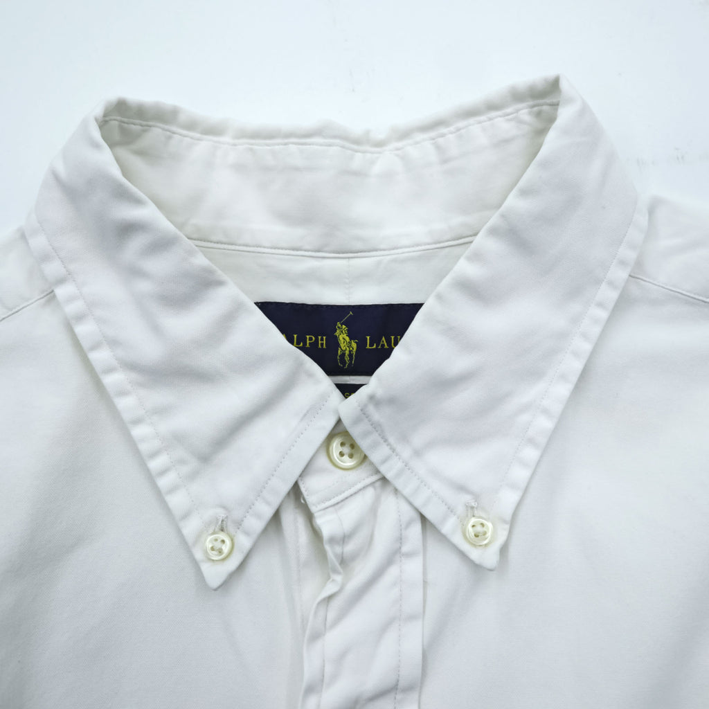 Ralph Lauren Classic Fit Oxford Button-Down Shirt Small Pony Embroidery White L