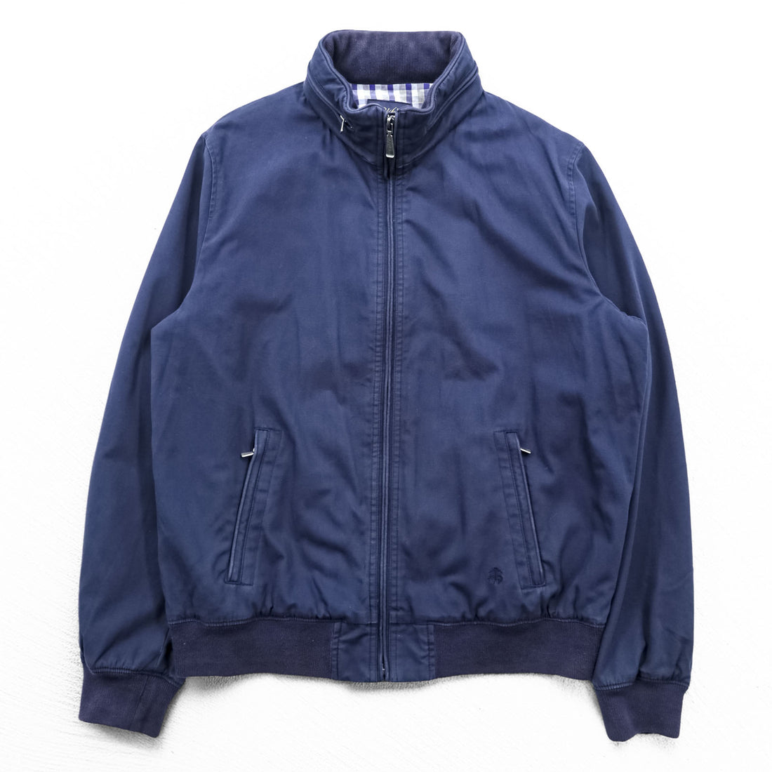 Brooks Brothers Harrington Jacket Navy L Stowaway Hood
