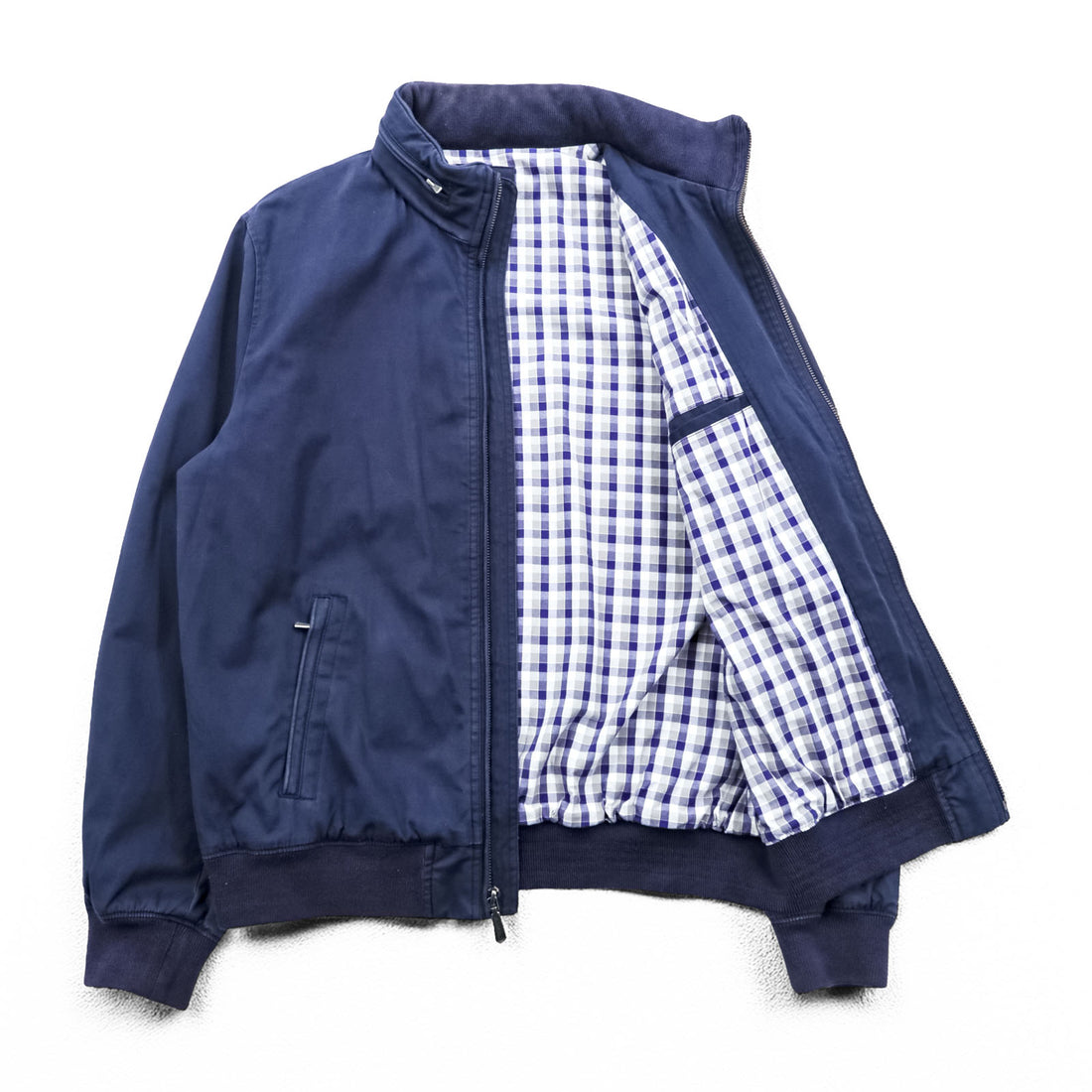 346 Brooks Brothers フード収納式 スウィングトップ ハリントンジャケット L ネイビー