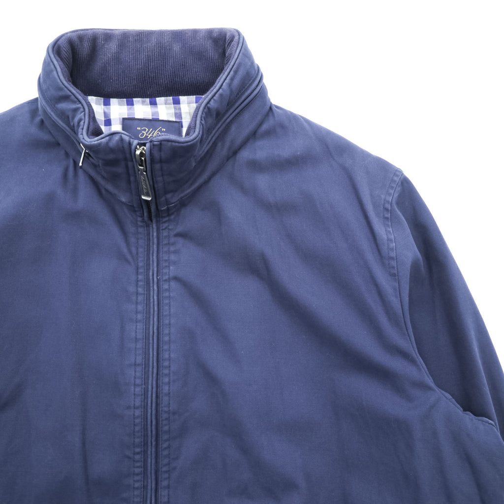 346 Brooks Brothers フード収納式 スウィングトップ ハリントンジャケット L ネイビー