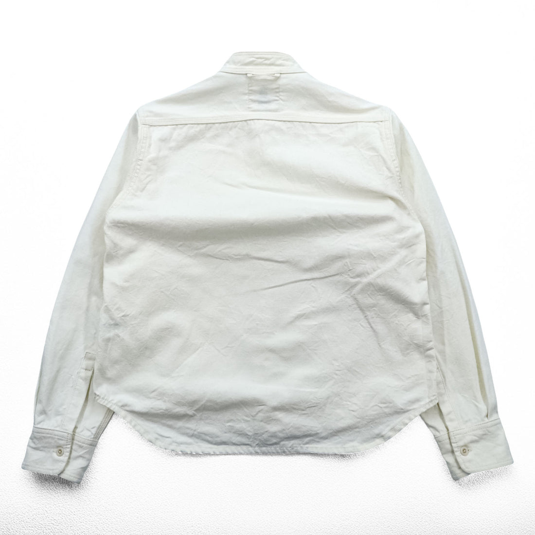 Snow Peak Made in Japan OKAYAMA OX WORK SHIRT Stand Collar Oxford Work Shirt M White Side Pockets SH-19SU203