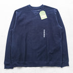 IVY CREW Pre-V Blank Sweatshirt Trainer L Navy Cotton Knit Unused
