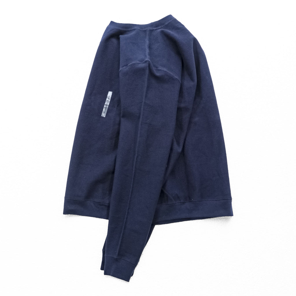 IVY CREW Pre-V Blank Sweatshirt Trainer L Navy Cotton Knit Unused