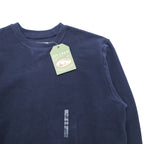 IVY CREW Pre-V Blank Sweatshirt Trainer L Navy Cotton Knit Unused