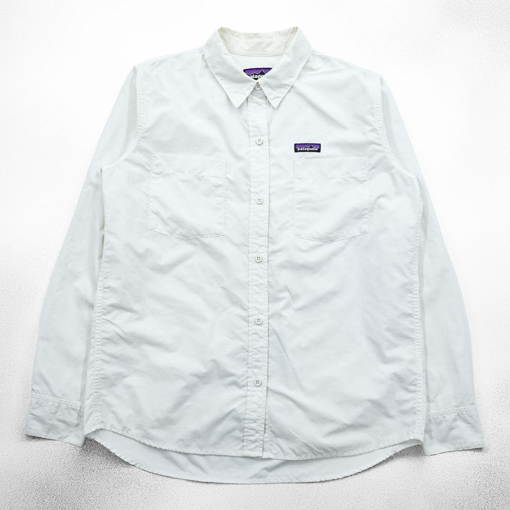 Patagonia Anchor Bay Shirt S White Chest Pocket Cotton 54205