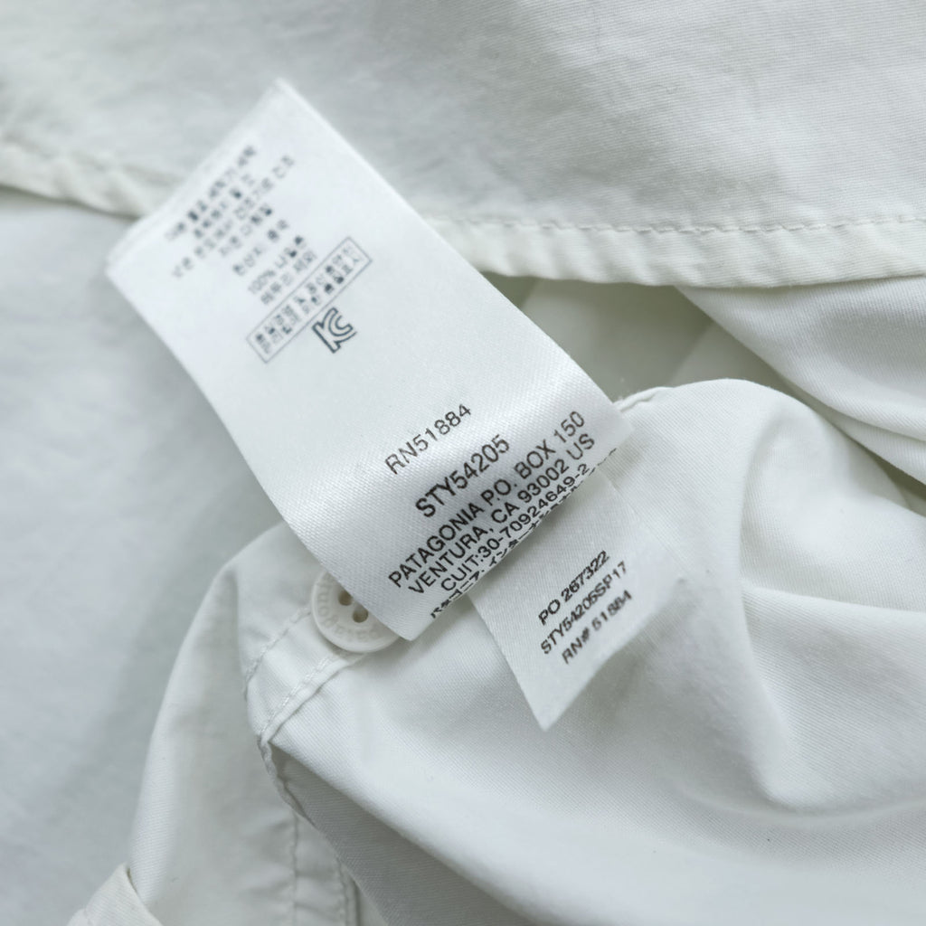 Patagonia Anchor Bay Shirt S White Chest Pocket Cotton 54205