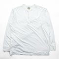 L.L.Bean ヘンリーネック 長袖 ロングスリーブ Tシャツ ロンT L ホワイト コットン AUB4