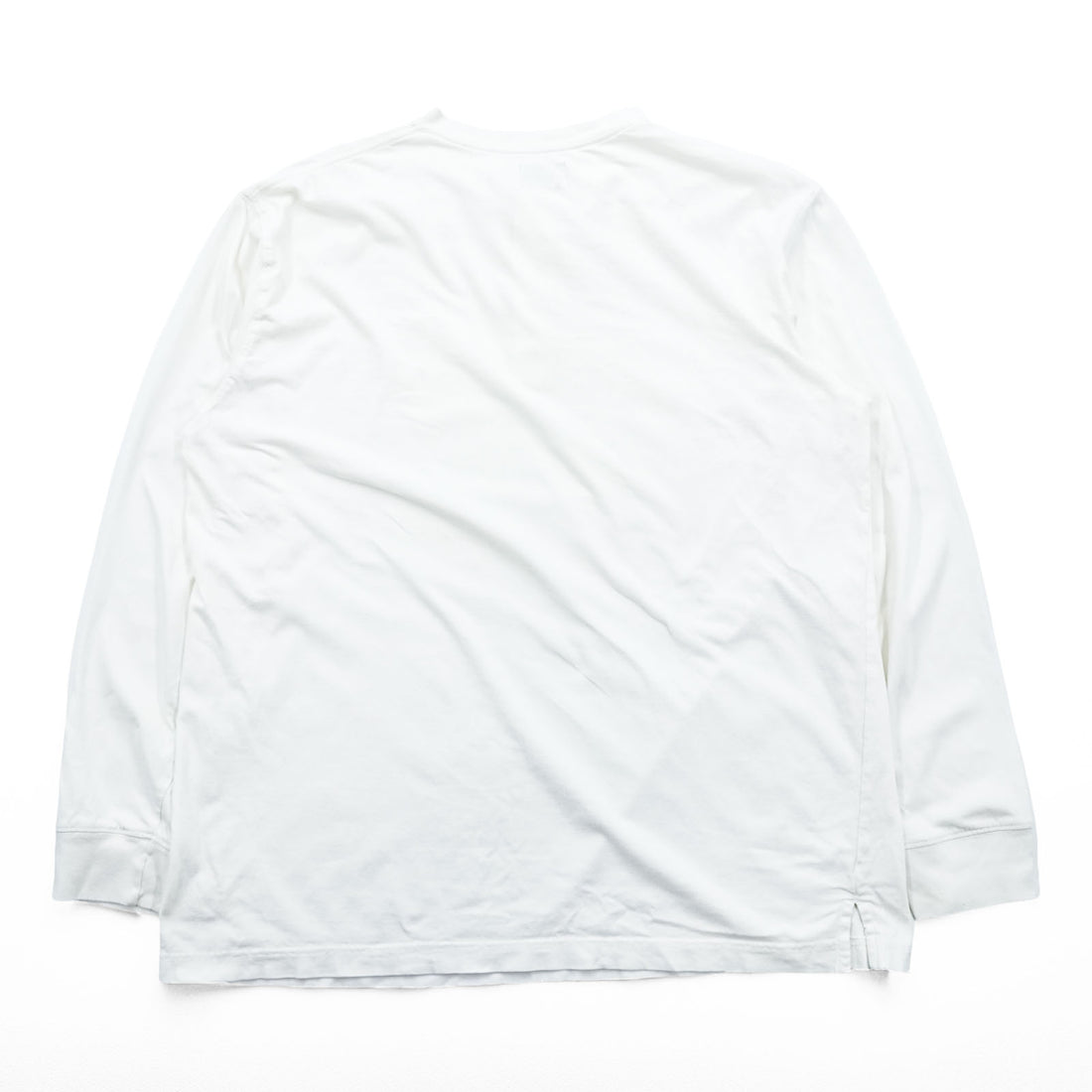 L.L.Bean ヘンリーネック 長袖 ロングスリーブ Tシャツ ロンT L ホワイト コットン AUB4