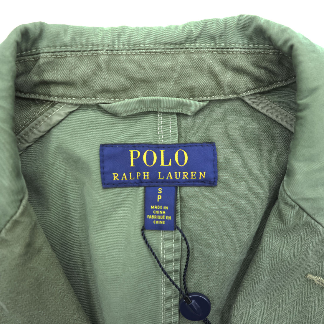 Polo Ralph Lauren Patchwork Sport Coat Tailored Jacket Blazer S Khaki Military Unused MNPOOTW17I20001