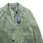 Polo Ralph Lauren Patchwork Sport Coat Tailored Jacket Blazer S Khaki Military Unused MNPOOTW17I20001