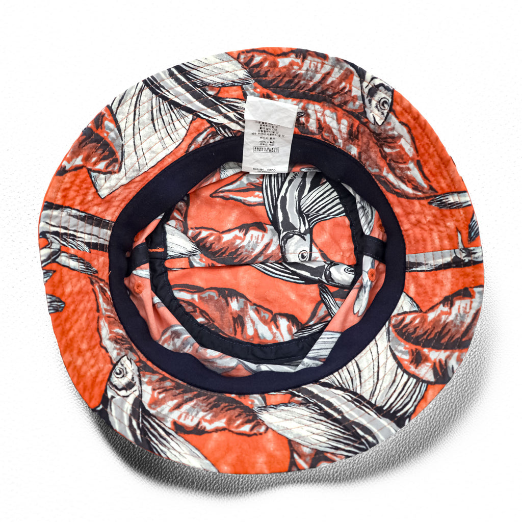 Patagonia Wavefarer Bucket Hat Patterned Orange Navy Nylon 29155SP16
