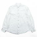 Tasso Elba Linen Long Sleeve Shirt, Size L, White, Chest Pocket, 100% Linen