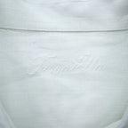 Tasso Elba Linen Long Sleeve Shirt, Size L, White, Chest Pocket, 100% Linen