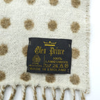 Glen Prince Made in UK Reversible Dot Fringe Lambswool Scarf Wool HRM取扱 Made in England