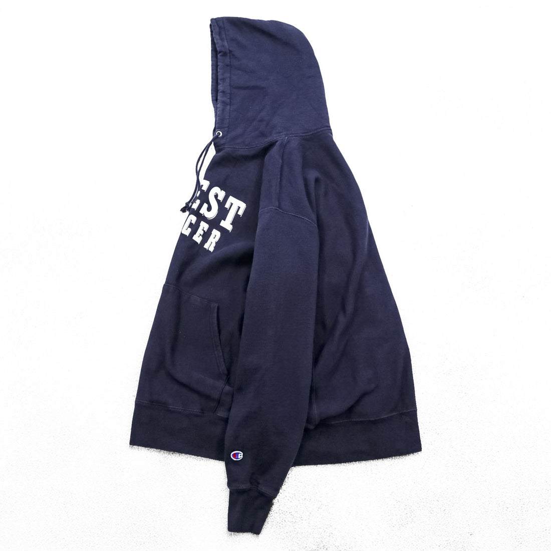 Champion Reverse Weave Hoodie WEST SOCCER Blue Tag Reissue Navy XL~