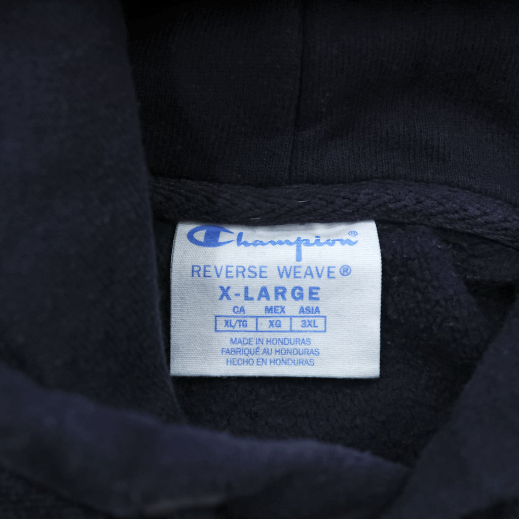 Champion Reverse Weave Hoodie WEST SOCCER Blue Tag Reissue Navy XL~