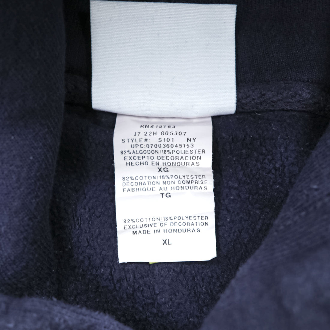Champion Reverse Weave Hoodie WEST SOCCER Blue Tag Reissue Navy XL~