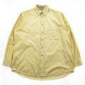 BURBERRY France-made corduroy button-down shirt, size M, beige, with a single logo, vintage style, checked finish.