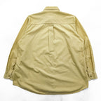 BURBERRY France-made corduroy button-down shirt, size M, beige, with a single logo, vintage style, checked finish.
