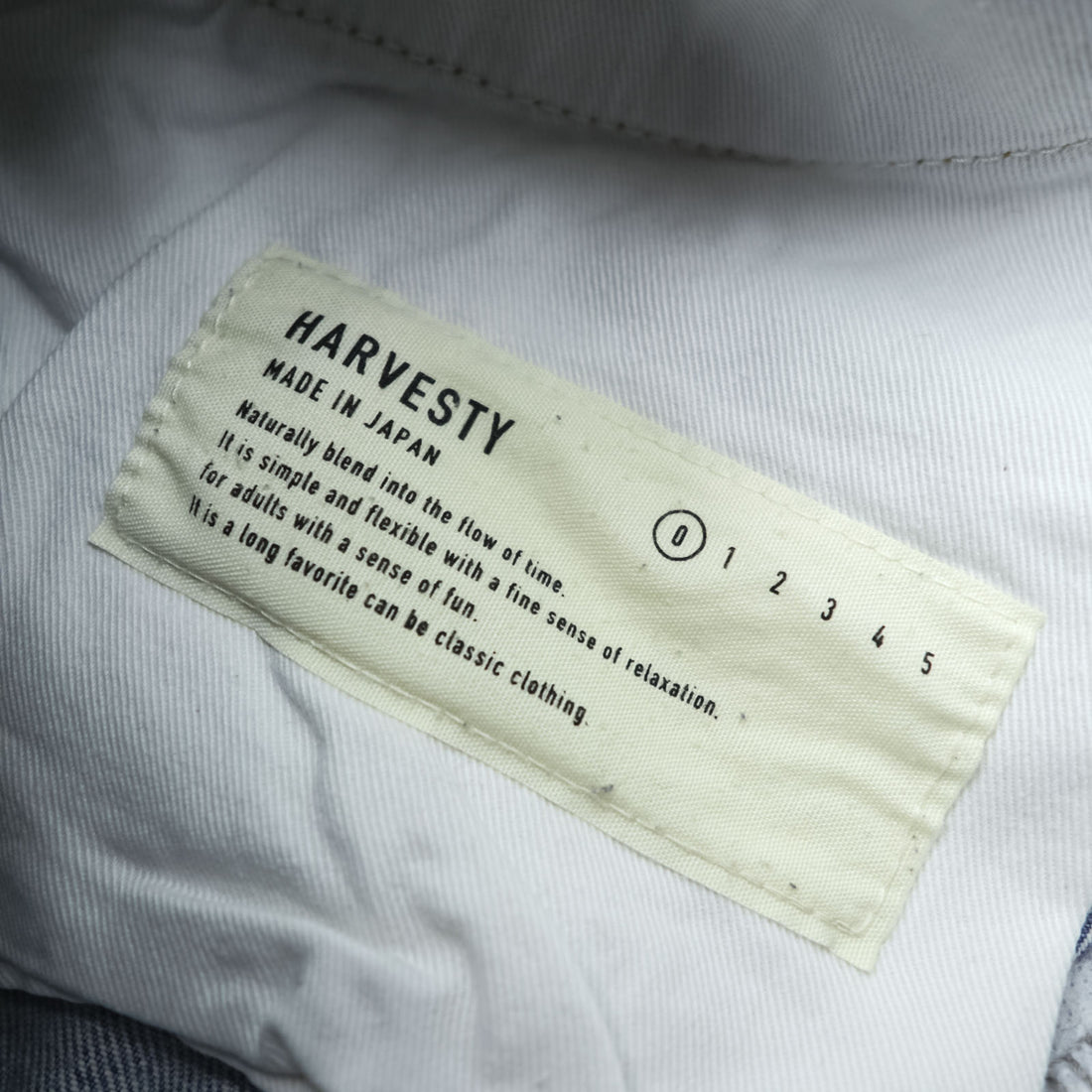 HARVESTY Big Selvedge Adjustable Denim Jeans Used Blue S A11703-11 Made in Japan