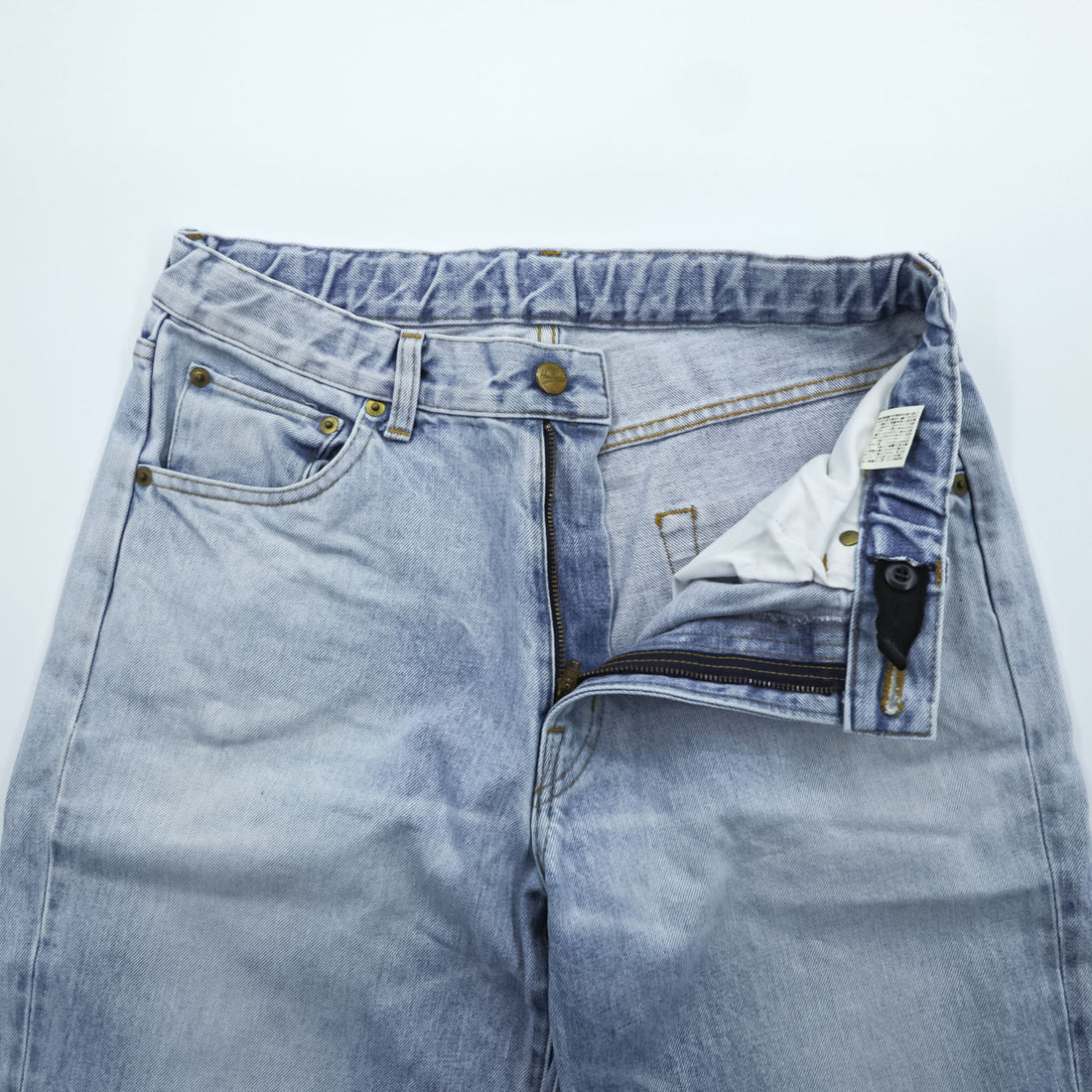 HARVESTY Big Selvedge Adjustable Denim Jeans Used Blue S A11703-11 Made in Japan
