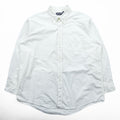 LANDS' END 90s Oxford button-down shirt, size XL and up, white.