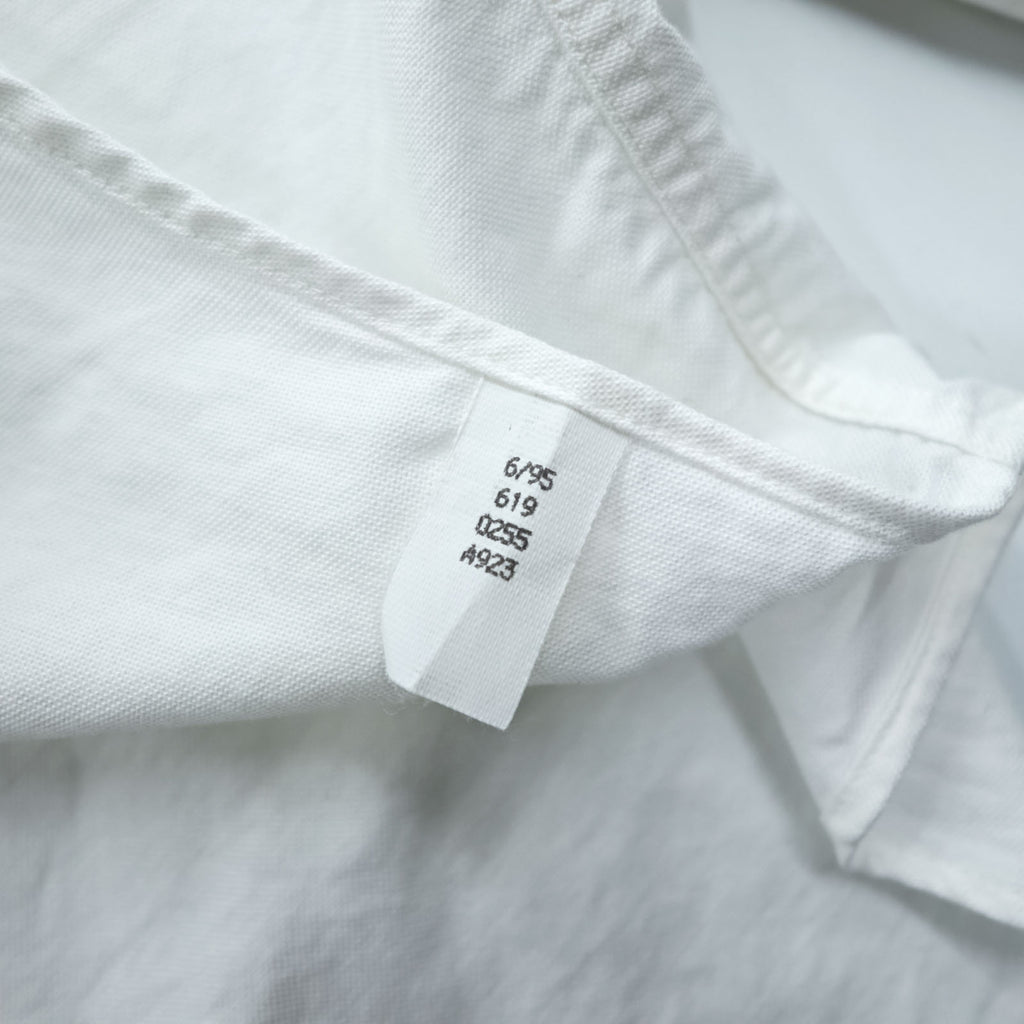 LANDS' END 90s Oxford button-down shirt, size XL and up, white.