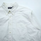LANDS' END 90s Oxford button-down shirt, size XL and up, white.