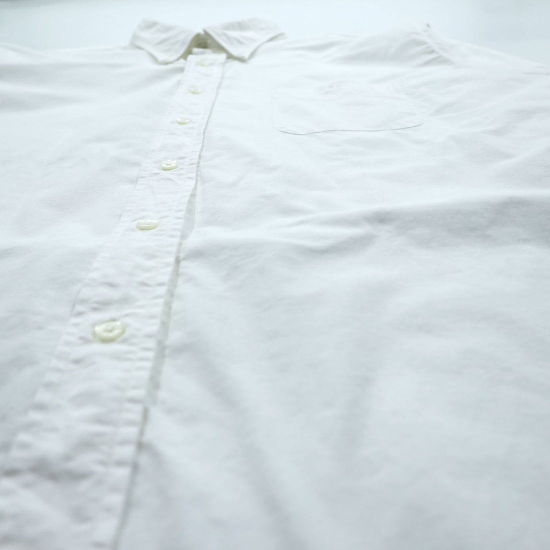 LANDS' END 90s Oxford button-down shirt, size XL and up, white.