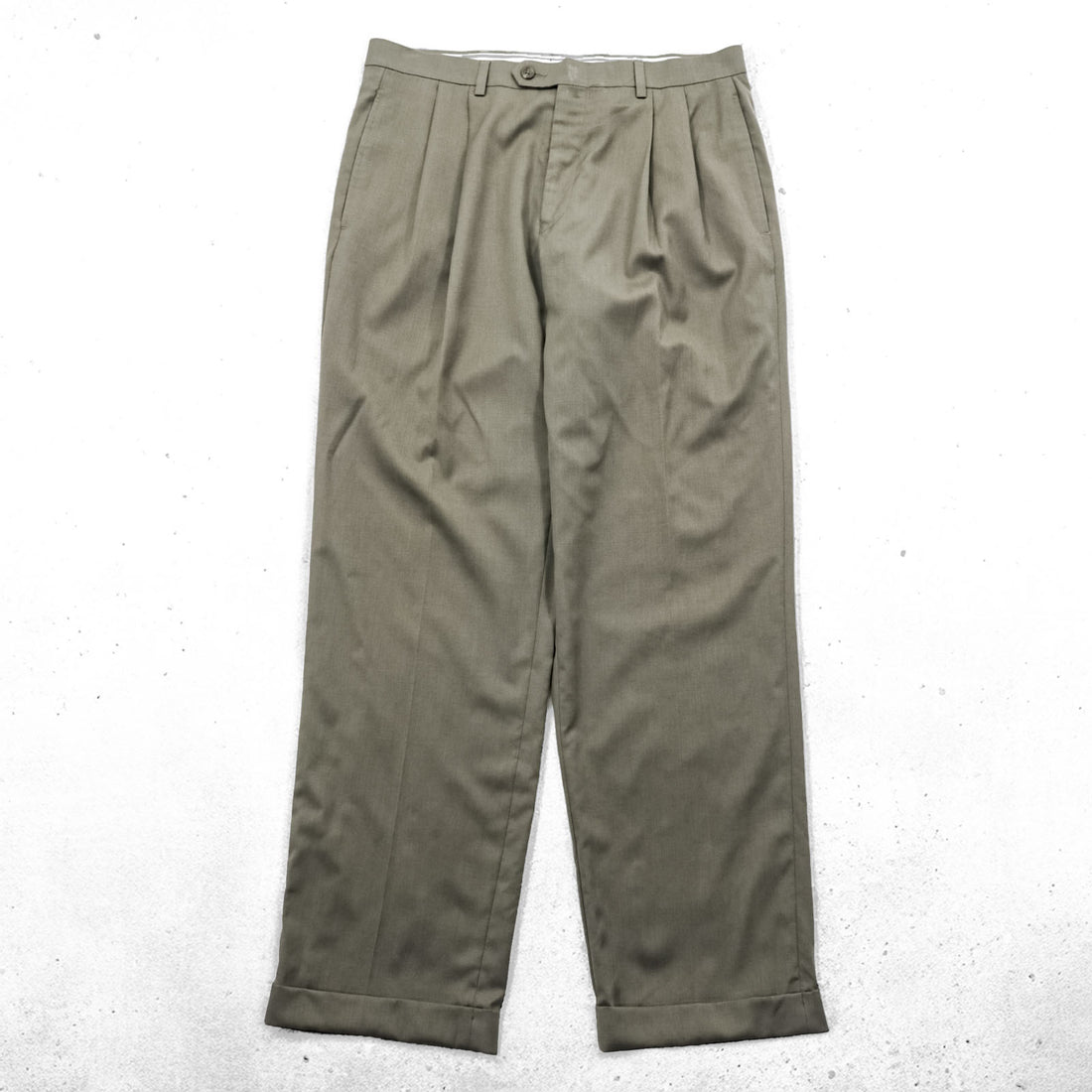 LAUREN RALPH LAUREN 90年代 2タック スラックス パンツ L ベージュ プリーツ ダブルカフス