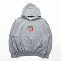 Polo Ralph Lauren 90s Pullover Hoodie M Gray Cropped Kangaroo Pocket Stars and Stripes Emblem
