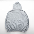 Polo Ralph Lauren 90s Pullover Hoodie M Gray Cropped Kangaroo Pocket Stars and Stripes Emblem