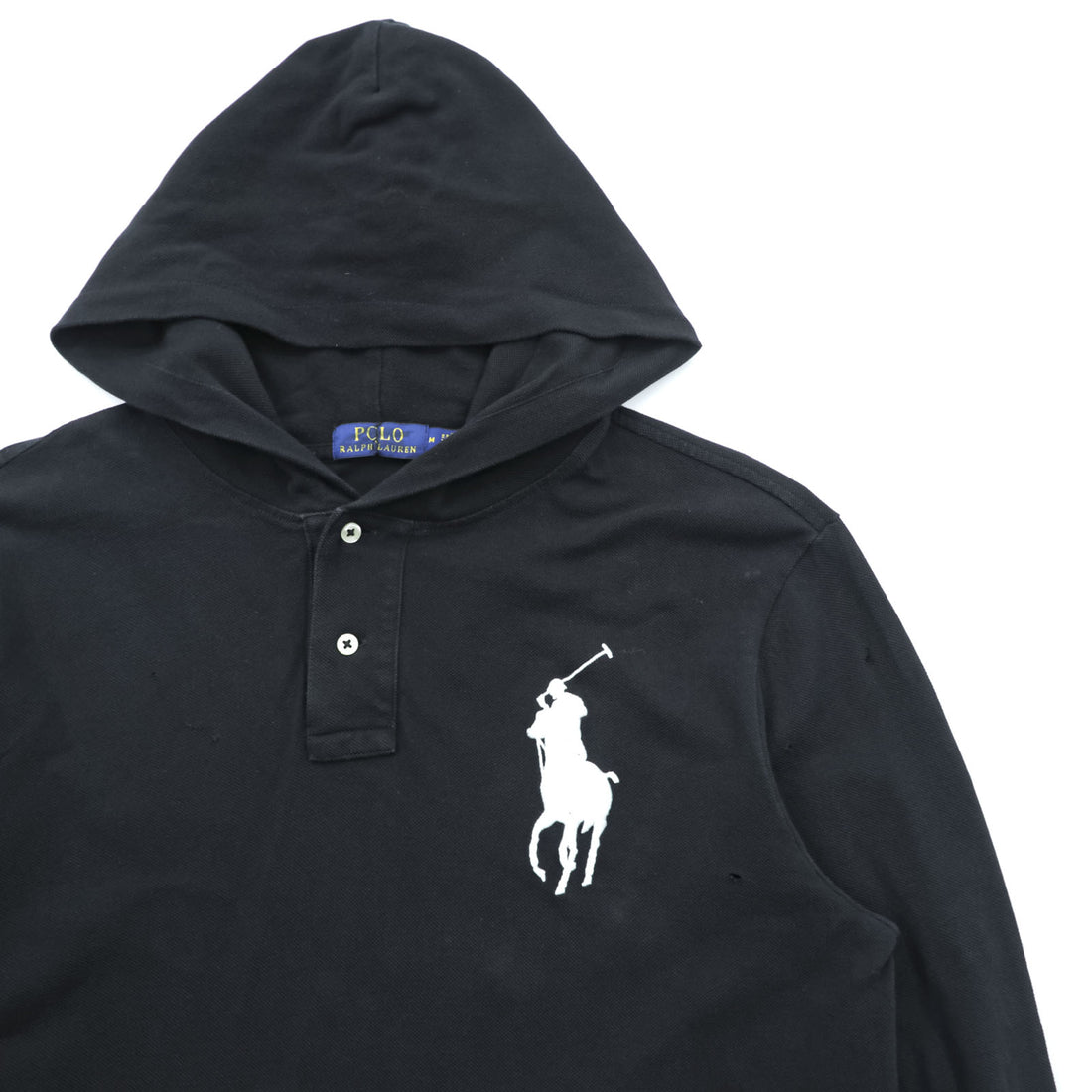 Polo Ralph Lauren Big Pony Piqué Hoodie M Black