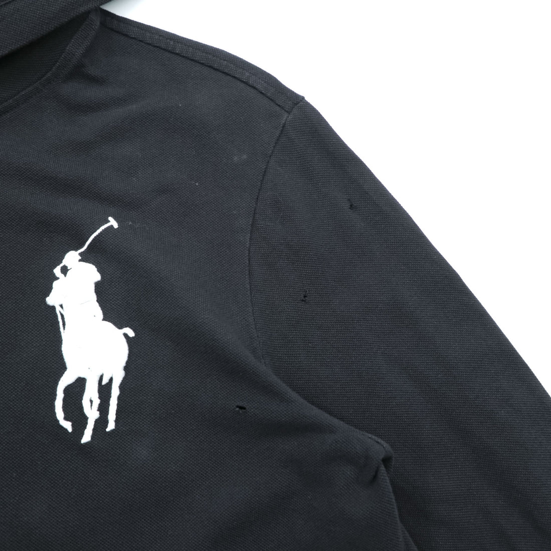Polo Ralph Lauren Big Pony Piqué Hoodie M Black