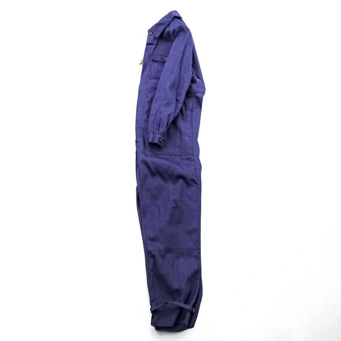 70s Germany Vintage SANFOR Herringbone Twill Coveralls Blue Euro Workwear Jumpsuit Size 46 Deadstock