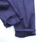 70s Germany Vintage SANFOR Herringbone Twill Coveralls Blue Euro Workwear Jumpsuit Size 46 Deadstock
