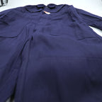 70s Germany Vintage SANFOR Herringbone Twill Coveralls Blue Euro Workwear Jumpsuit Size 46 Deadstock