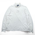 Polo Ralph Lauren 90s Big Pony Polo Shirt Rugby Shirt XL White Elbow Patch CUSTOM FIT Piqué