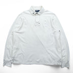 Polo Ralph Lauren 90s Big Pony Polo Shirt Rugby Shirt XL White Elbow Patch CUSTOM FIT Piqué