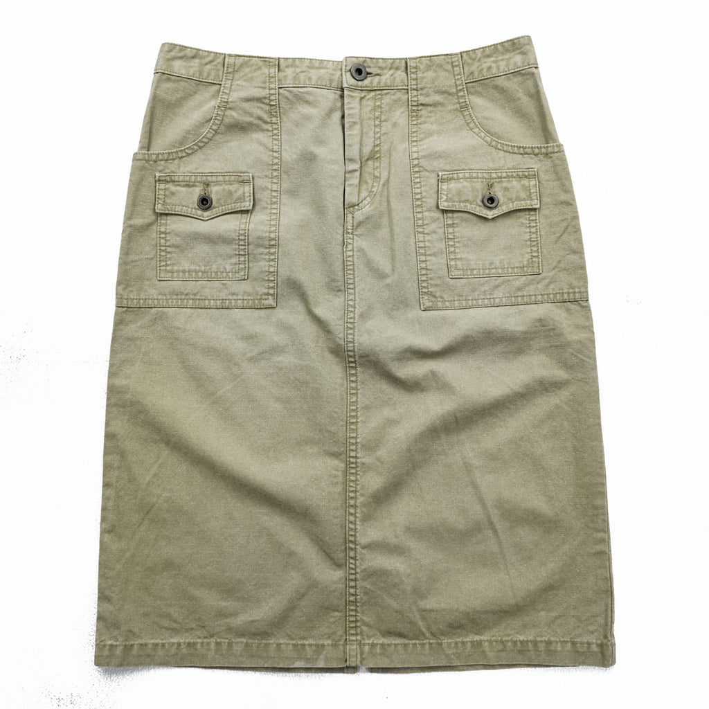 Abahouse Devinette 日本製 リップストップ カーゴ スカート M ベージュ ミリタリー コットン