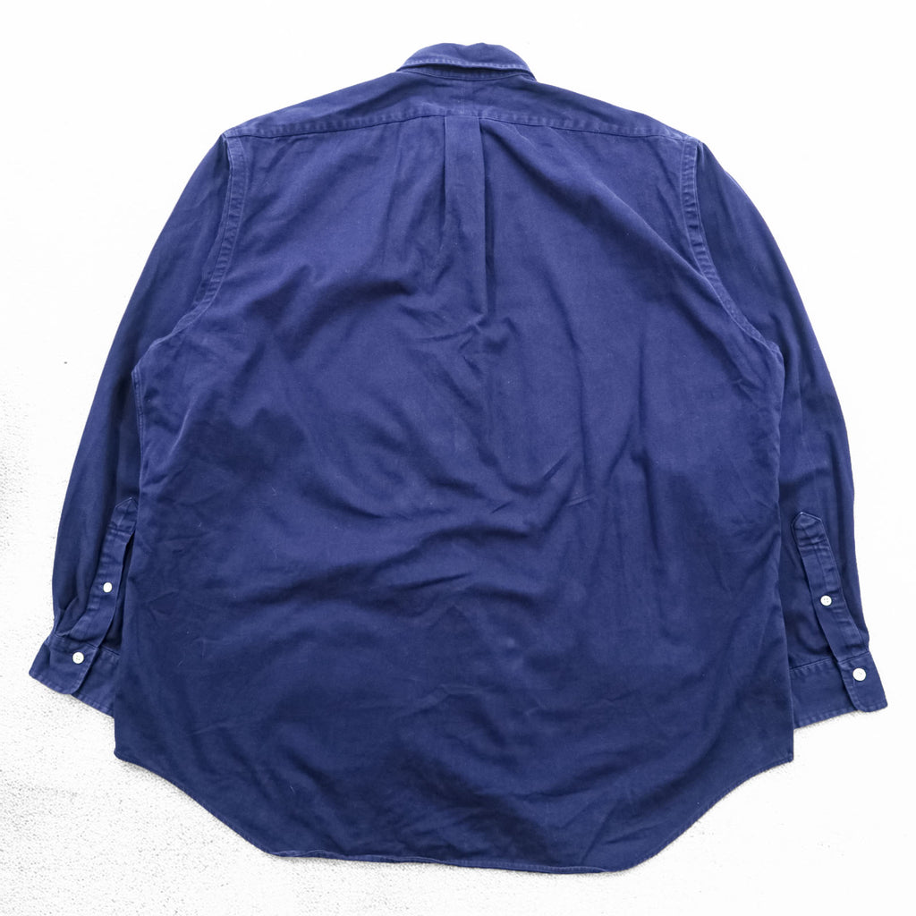 Ralph Lauren 90s button-down shirt, size XL navy small pony embroidery.