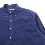 Ralph Lauren 90s button-down shirt, size XL navy small pony embroidery.