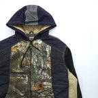 carhartt リメイク 再構築 カラーブロック ダック アクティブジャケット パーカー L マルチカラー クレイジーパターン
