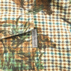 Woolrich Elbow Patch All-Over Print Hunting Shirt XL Beige BUCKSKIN HUNTER WITH DOG Houndstooth Camo 6417