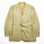 GUCCI Made in Italy Glen Check 2B Tailored Jacket Blazer L Beige Check Wool
