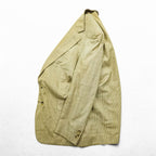 GUCCI Made in Italy Glen Check 2B Tailored Jacket Blazer L Beige Check Wool