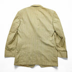 GUCCI Made in Italy Glen Check 2B Tailored Jacket Blazer L Beige Check Wool