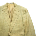 GUCCI Made in Italy Glen Check 2B Tailored Jacket Blazer L Beige Check Wool